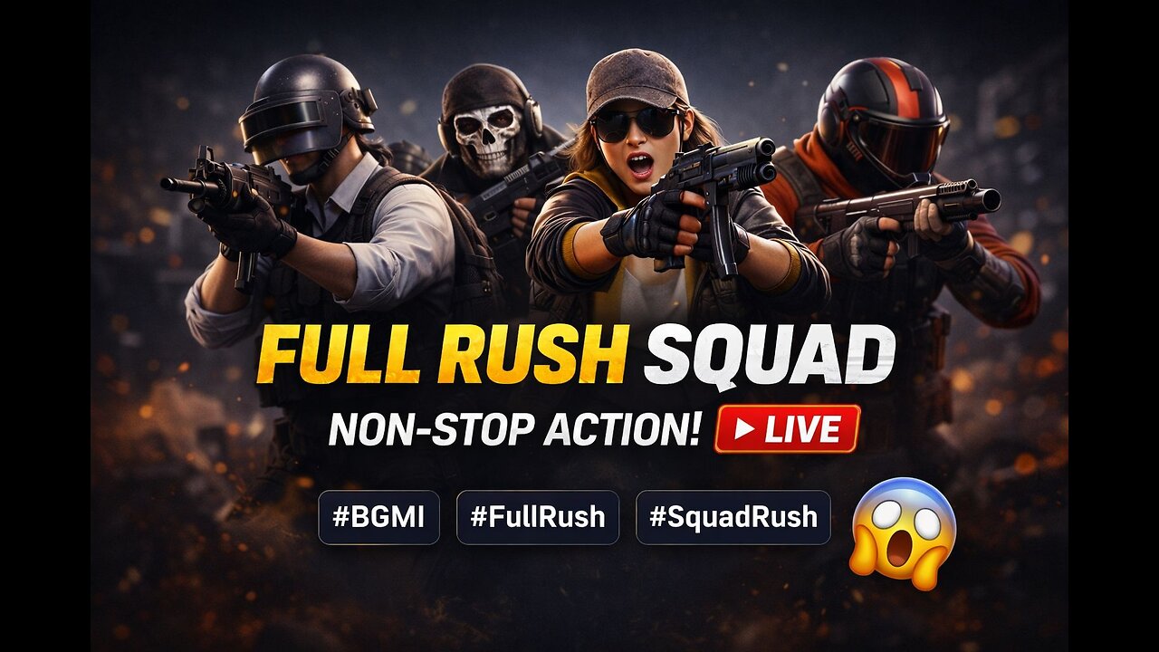 FULL RUSH WITH SQUAD 😈 | Non-Stop Action BGMI Live