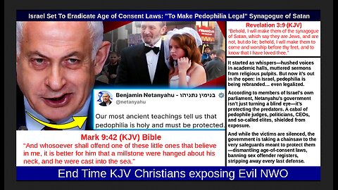 Israel Set To Eradicate Age of Consent Laws: "To Make Pedophilia Legal" Synagogue of Satan