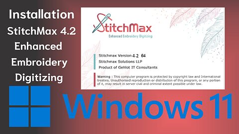 StitchMax 4.2 Enhanced Embroidery Digitizing - Windows 11