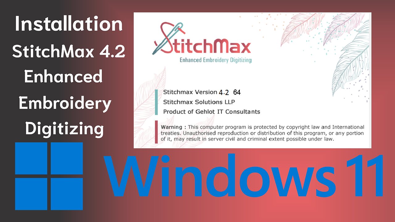 StitchMax 4.2 Enhanced Embroidery Digitizing - Windows 11