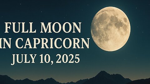 FULL MOON IN CAPRICORN – JULY 10, 2025