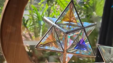 Dichroic Merkaba in Glass