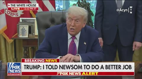 President Trump Answers Questions On Communication With Gavin Newsom
