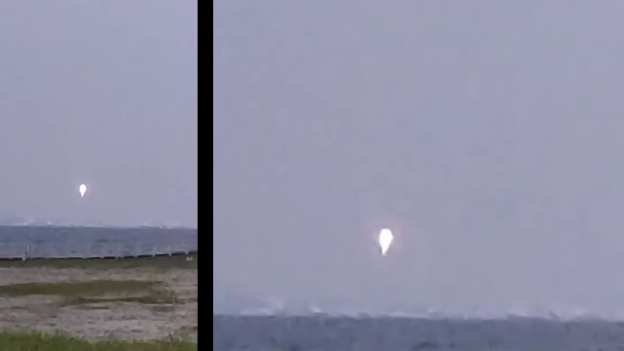 Waouh, un drone est sorti de l'OVNI au-dessus des bâtiments