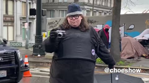 Morbidly obese Seattle antifa globalists