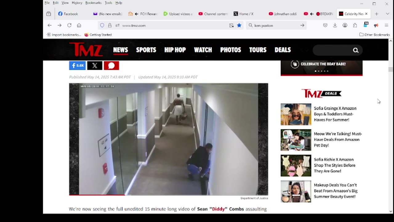 tmz cassie diddy hall way