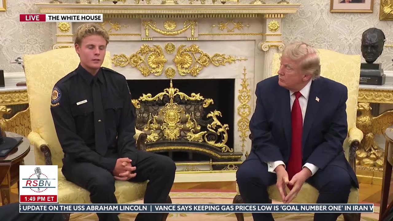 Hero lifeguard gives POWERFUL message to his generation with Trump at WH thumbnail