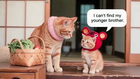 Silver Gradient Kitten’s First Hairball! Thinks It’s Dying, Tiger-Hat Kitten Panics Searching