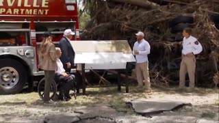 U.S. President Donald Trump, First Lady Melania Trump and Texas Governor Greg Abbott
