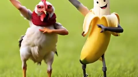 Chicken banana 🍌 funny video 😂 #cuteanimalzone #foryoupage❤️❤️ #fyp #viralmyvideo #1millionviews
