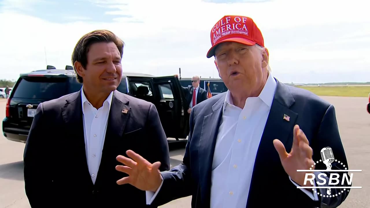 WATCH: Trump greets Ron Desantis after arriving at Alligator Alcatraz in the Everglades. - 7/1/25