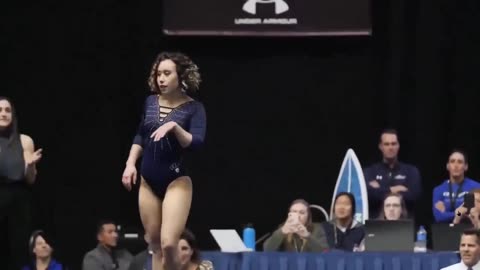 You go girl: Gymnast Katelyn Ohashi scores a perfect 10