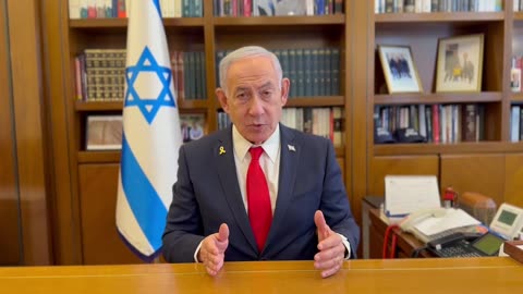 Prime Minister Benjamin Netanyahu addressing the families of the captives