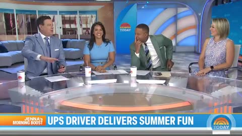 Delivery Driver Accepts Invite for Slip 'N Slide — In His Uniform!