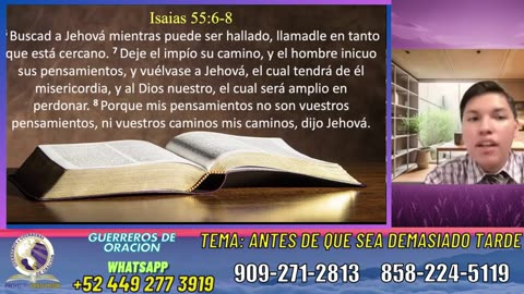 Tema: Antes de que sea demasiado tarde