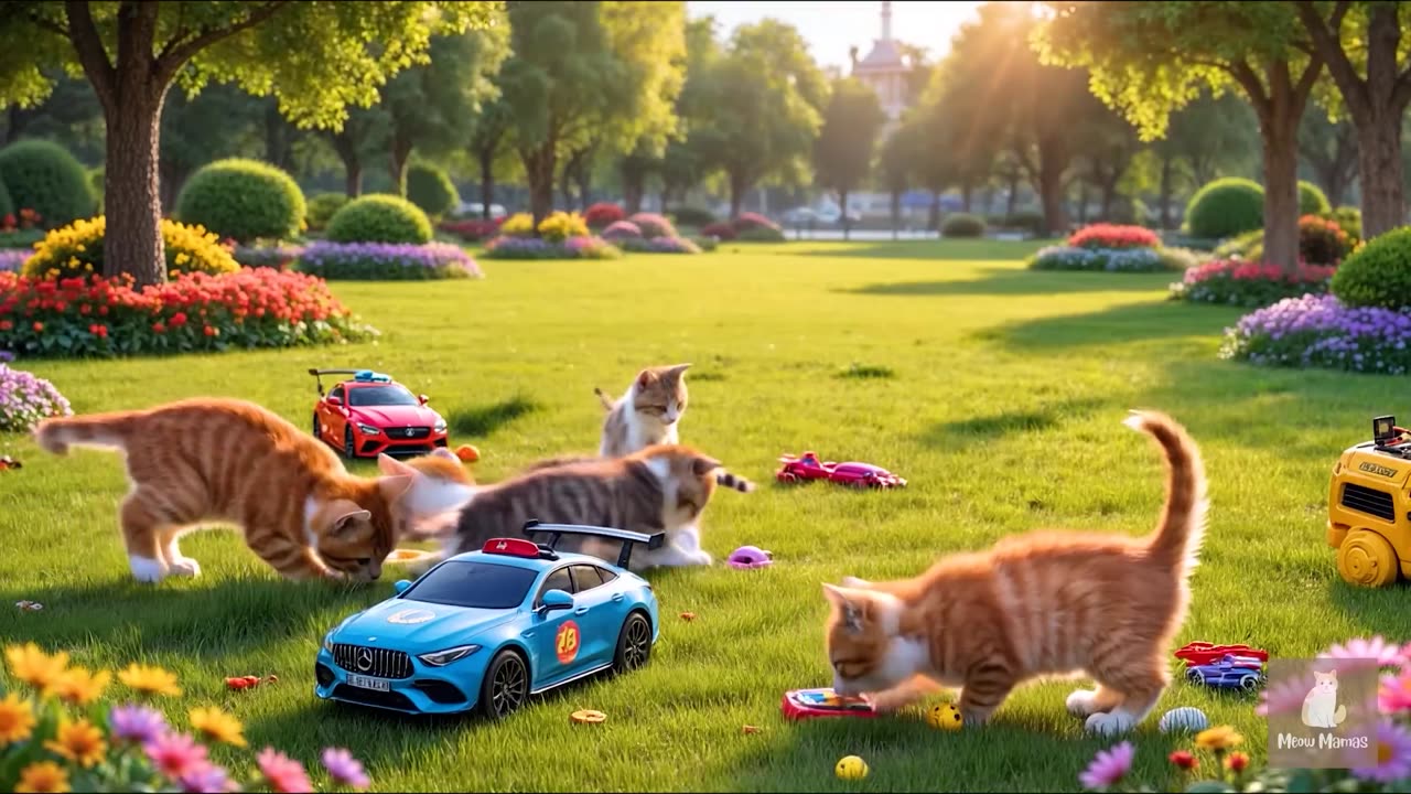 Mama Cat Falls When Harvests Cabbage, Kitten Drive Tractor Help Mother Like a Little Superhero 🐾🐱🚜