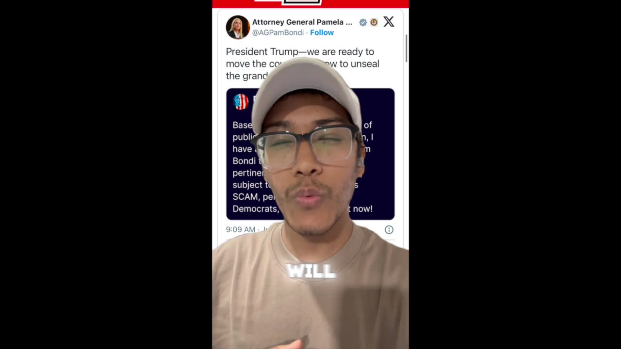 🟢 ALI REACTS: President Trump Orders Pam Bondi To Unseal The Epstein Files