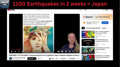 1100 Earthquakes in 2 weeks = Japan