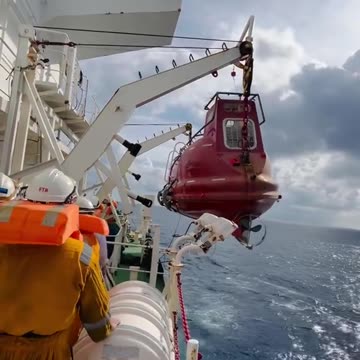 Life boat drilling 😱