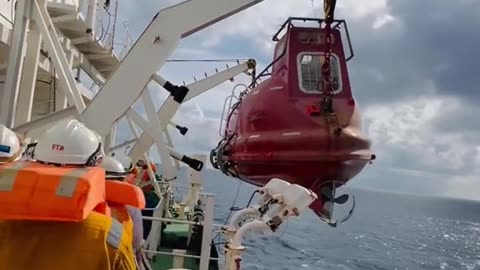 Life boat drilling 😱