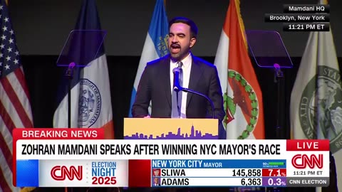 OVERNIGHT: Ugandan-born Zohran Kwame Mamdani, 34 elected mayor of New York City