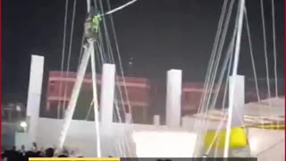 Tragic Near-Miss at Muzaffarnagar Trade Fair | Youth’s Neck Gets Caught in Swing Wire