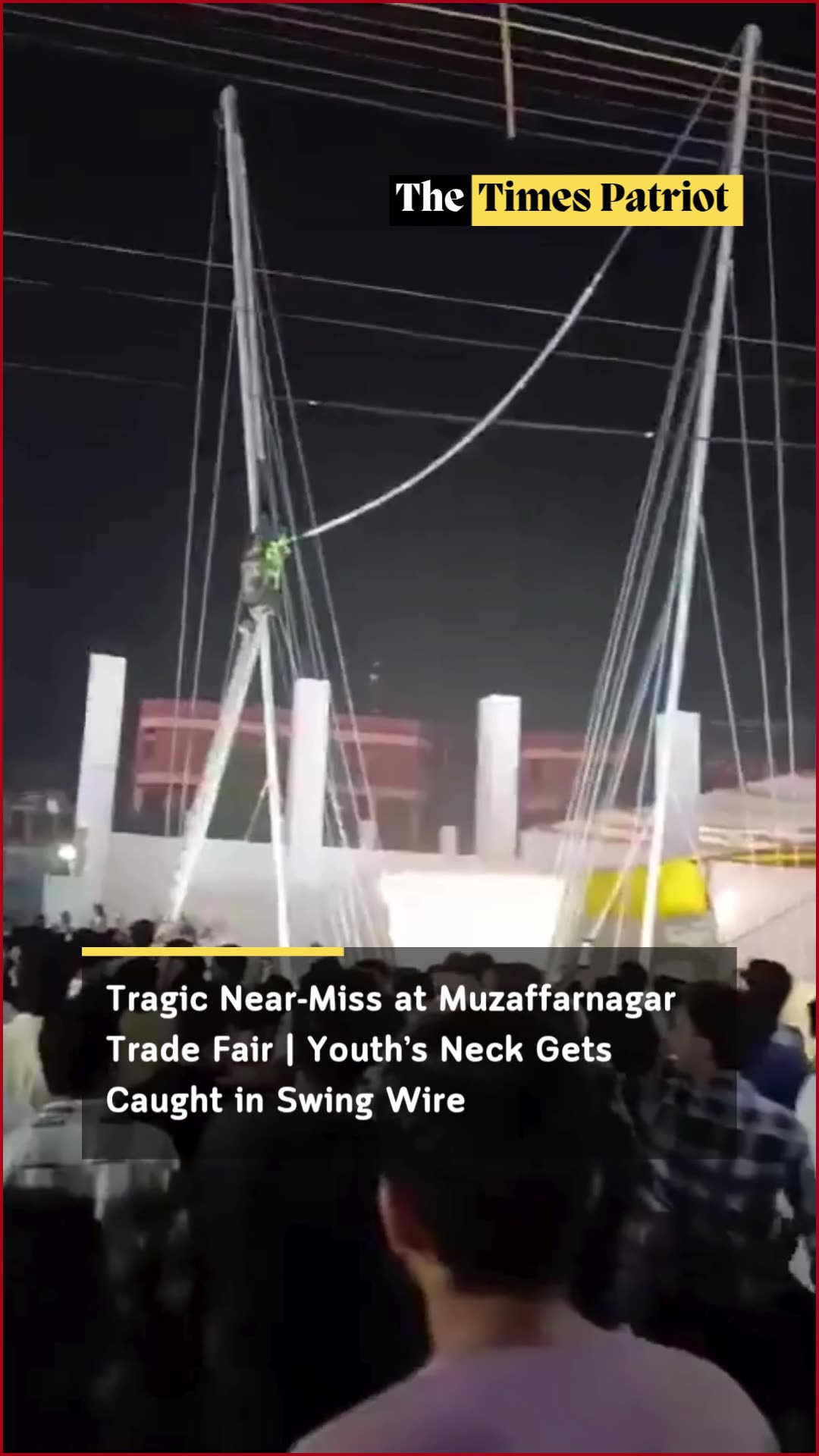 Tragic Near-Miss at Muzaffarnagar Trade Fair | Youth’s Neck Gets Caught in Swing Wire