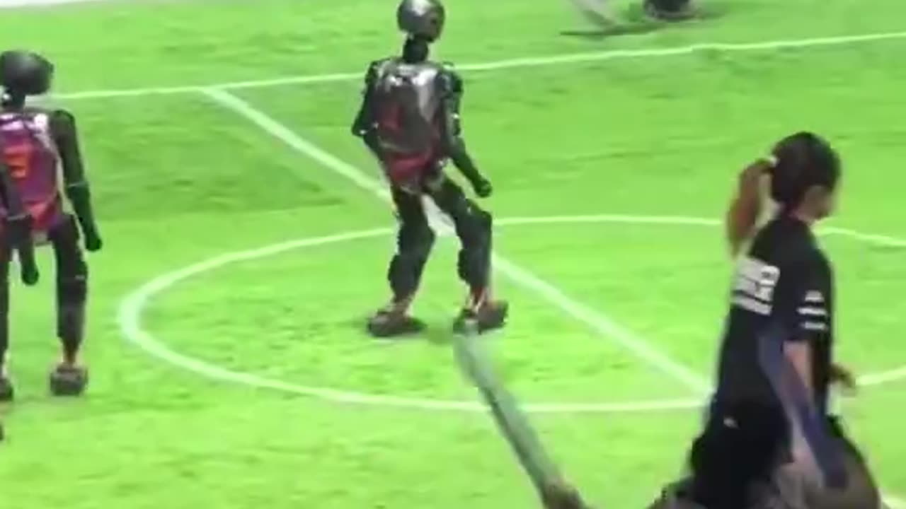 china hosts the first fully autonomous ai robot soccer game