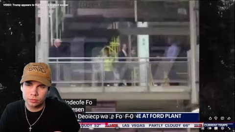 NEW FOOTAGE OF TRUMP FLIPPING OFF FORD WORKER