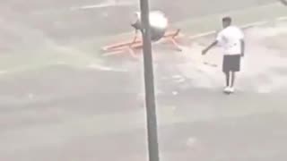 In La Coruna, Spain, North Africans patrol streets with clubs and machetes.