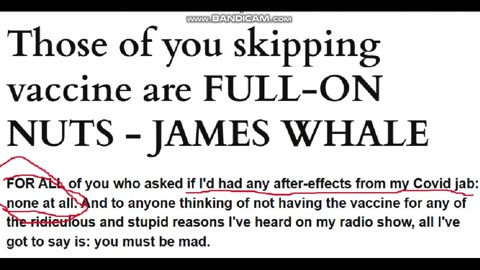 JAMES WHALE - THOSE OF YOU SKIPPING VACCINES ARE FULL-ON NUTS
