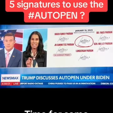 At least 5 signatures are required to use the autopen