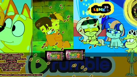 Bingo & her mum Chilli/Jack & his stepmom Min-Ju Pak/ Fluttershy & Twilight Sparkle/ Leni & her mom Rita