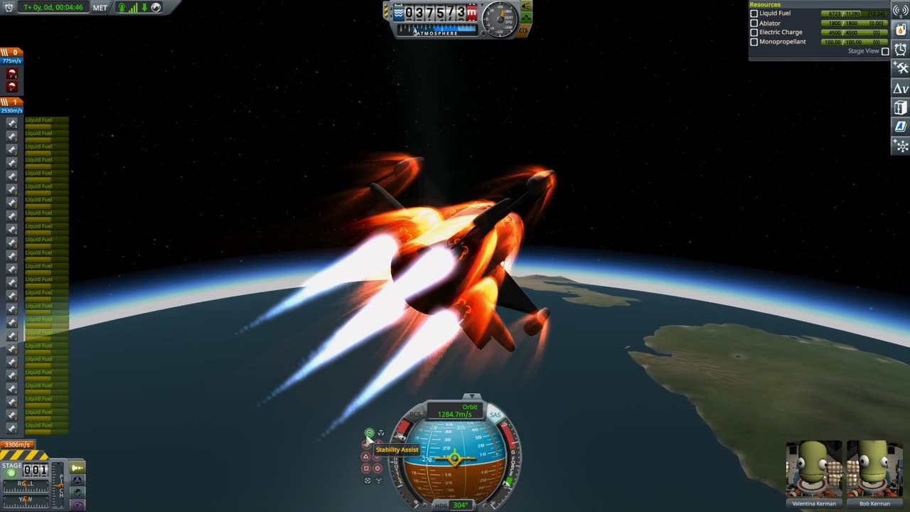 Batwing Atomic Drone-SpacePlane (KSP)
