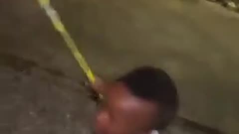 Stupid bitch gives a 4 year old a Roman Candle What could possilbly go wrong This could