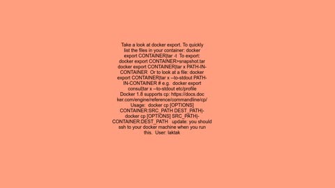 Mount Docker container contents in host file system
