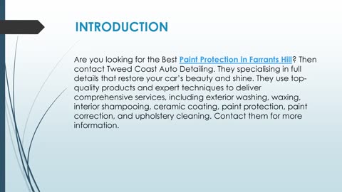Best Paint Protection in Farrants Hill