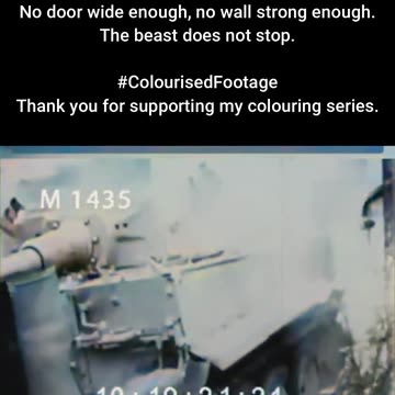 Heavy Tank Crushes Through a House #ColourisedHistory