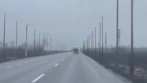 It is reported that the 40 km long route from Izyum to Slovyansk has been completely covered with