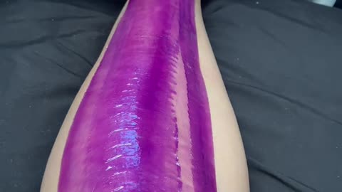 Leg Waxing with Sexy Smooth Purple Seduction Hard Wax | Satisfying Waxing Session @skin.boss_