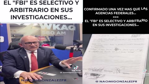 EL "FBI" ES SELECTIVO Y ARBITRARIO EN SUS INVESTIGACIONES...