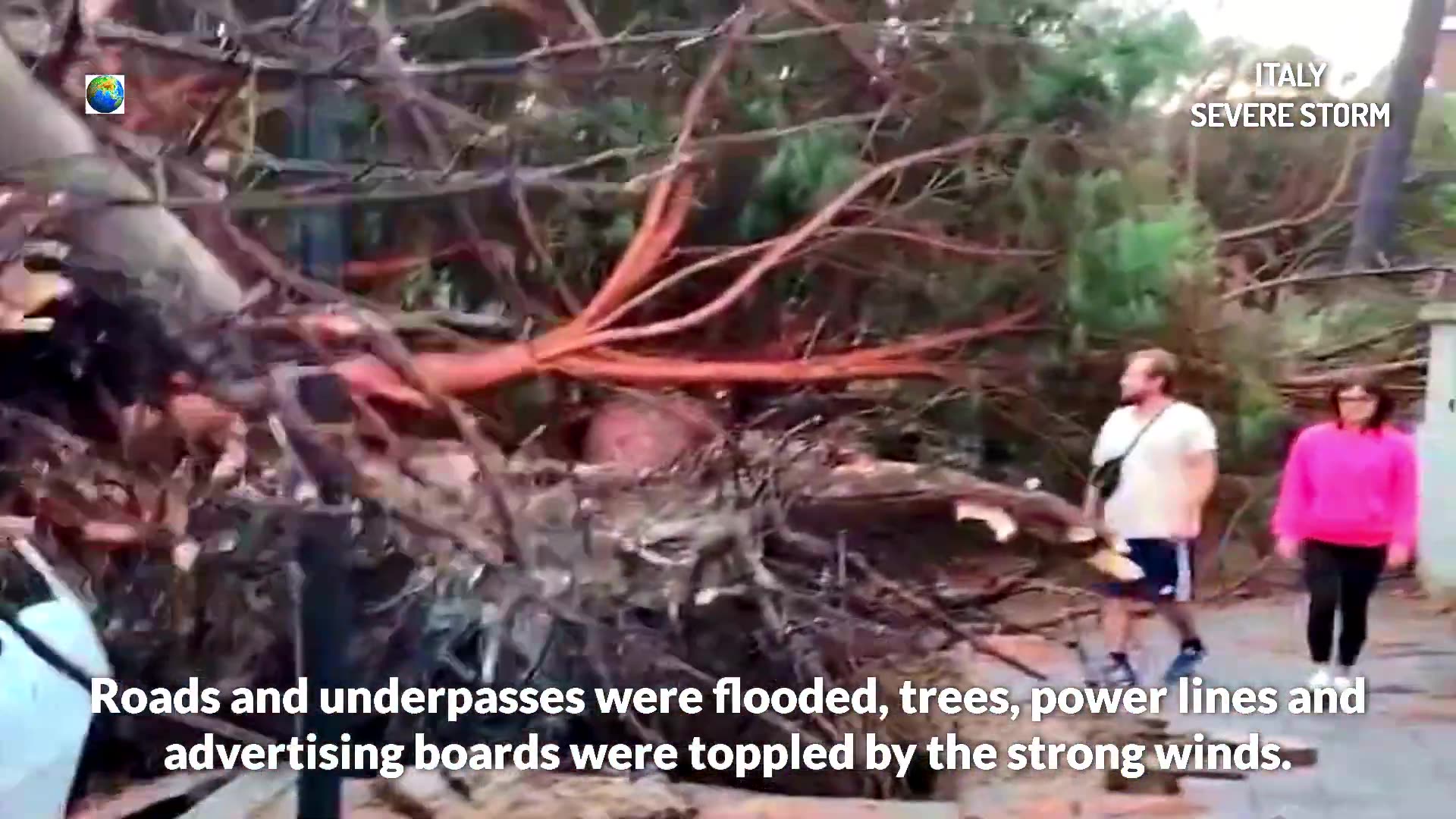 Une catastrophe météorologique en Italie provoque des dégâts extrêmes