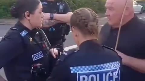 A protester accused of shouting racial abuse to members of...