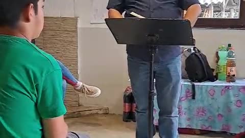 Jezus ozdravi obsedenca v Géraški dežele.