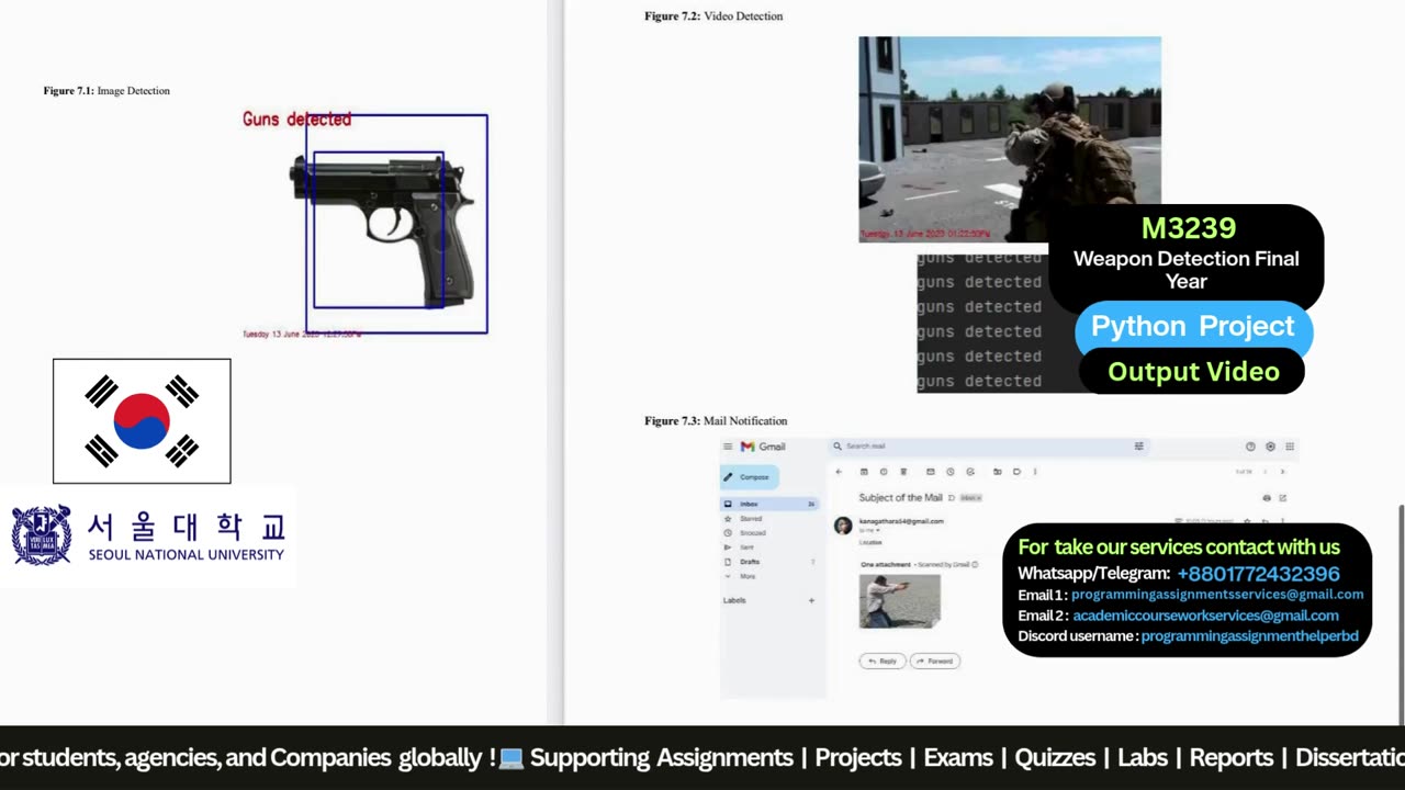 Student Work(Project) | M3239 Python : Final Year Weapon Detection Python App | SNU