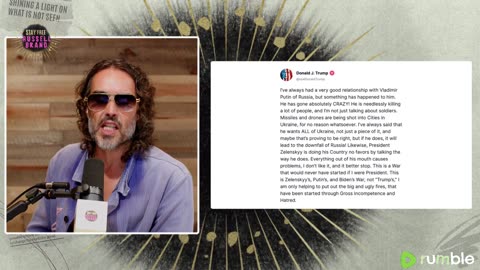 Russell Brand - Oh Sht, Trump Says Putin Has Gone Absolutely CRAZY...5-27-25