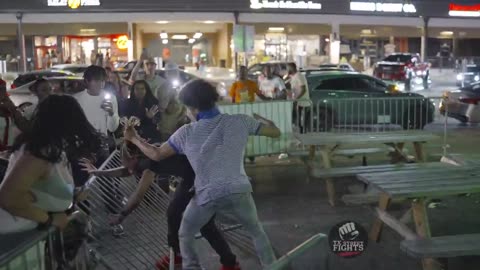 Crazy fight breaks out Downtown FW TX #fight #fortworth #texas 2025