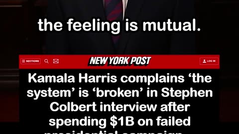 Kamala Harris Declares the 'System Is Broken' — Hints Not Running in 2028