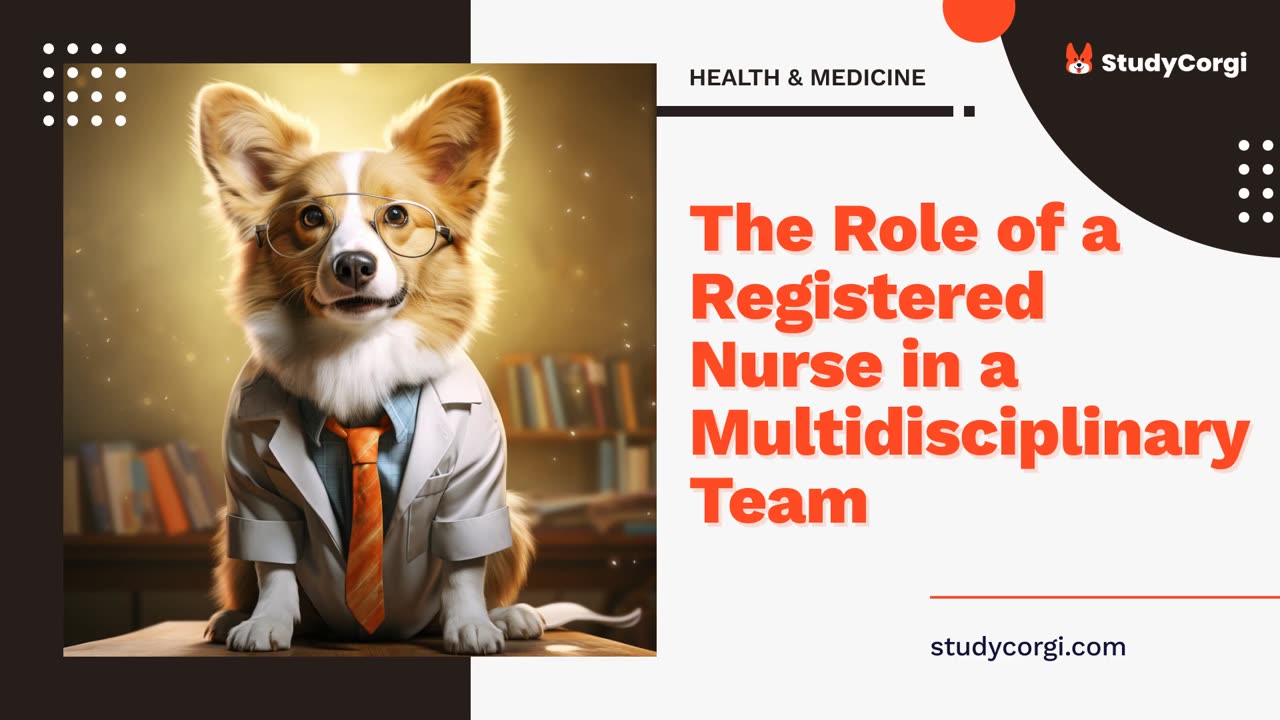 The Role of a Registered Nurse in a Multidisciplinary Team - Research Paper Example