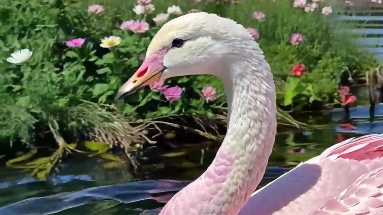 Professional_Mode_9x16_An_all_pink_beautiful_swan_in_a_